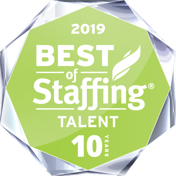 2019 Best of Staffing Talent 10 Year Diamond